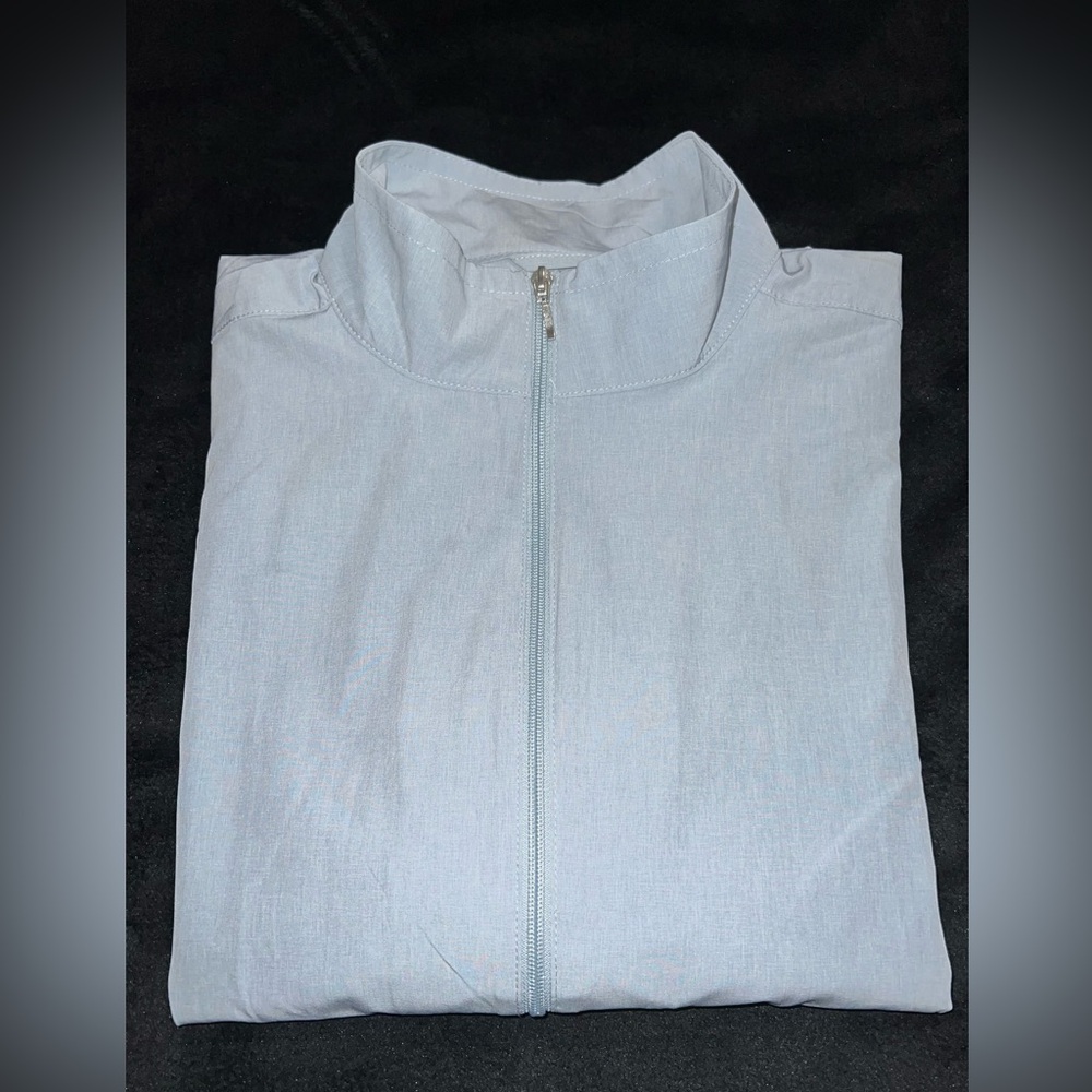 Hang Ten Light Blue UPF 50+ Long Sleeve Full Zip Jacket Men’s 2XL